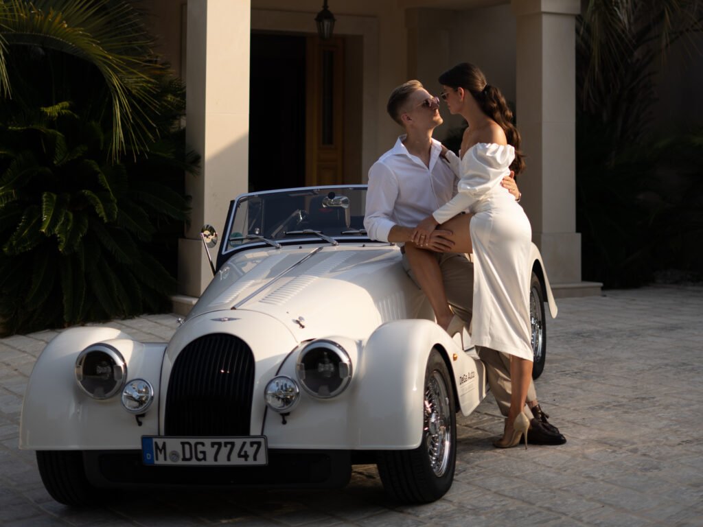 Wedding car rental Morgan Plus 4